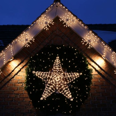<p>Holiday lighting at a Dayton, OH home installed and designed by Cincinnati, Mason, and Dayton&rsq Photo